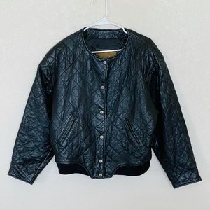 Vintage Express Genuine Leather Black Jacket